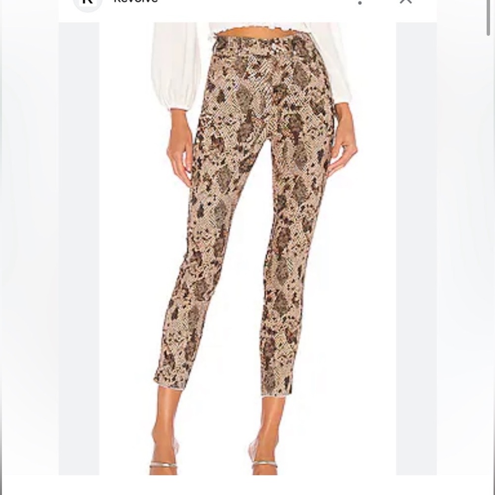 Free People High Rise Snake Print jeans size 27